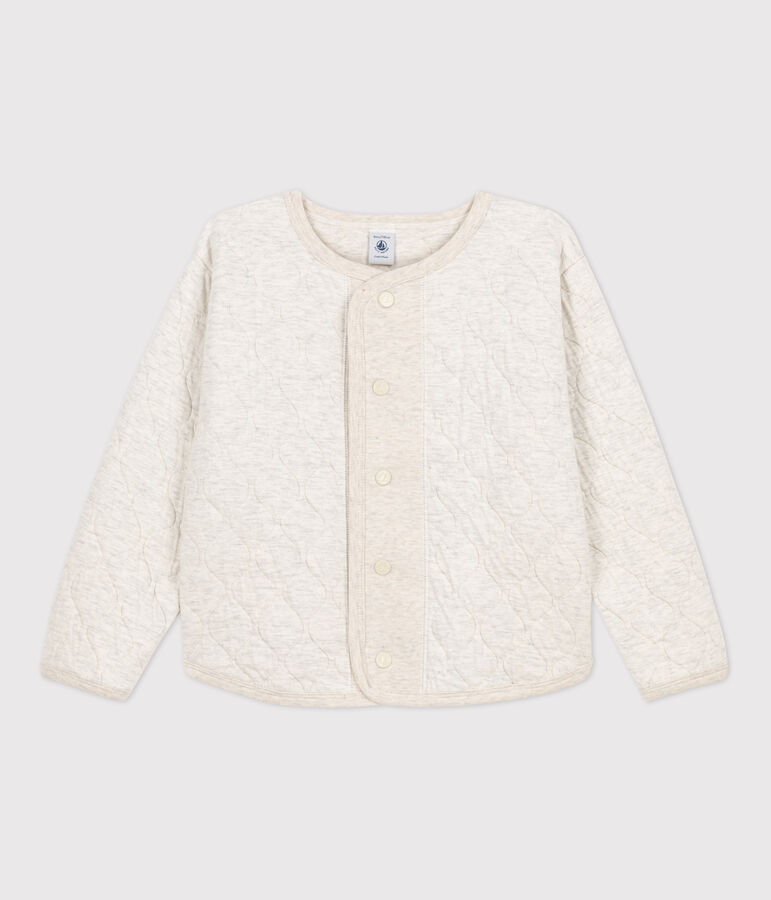 Kinder-Cardigan aus Doppeljersey f&uuml;r M&auml;dchen beige MONTELIMAR CHINE