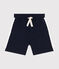 Kinder-Bermudashorts aus einfarbiger Baumwolle blau SMOKING
