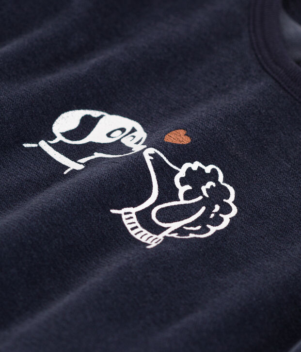 Strampler aus Nicki mit Hundemotiv SMOKING