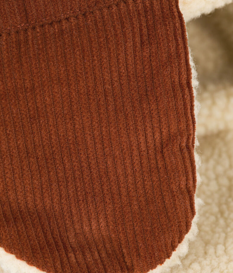 Baby-Schapka aus Cord braun