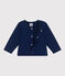 Baby-Cardigan aus einfarbiger Baumwolle blau MEDIEVAL