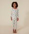 Kinderpyjama aus Baumwolle mit Paris-Printmotiv weiss MARSHMALLOW/blau MEDIEVAL/ MULTICO