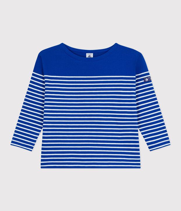 Kinder-Streifenshirt Marini&egrave;re aus Baumwolle blau/naturfarben