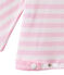 Gestreiftes Damen-Shirt mit 3/4-Ärmeln rosa BABYLONE/weiss MARSHMALLOW