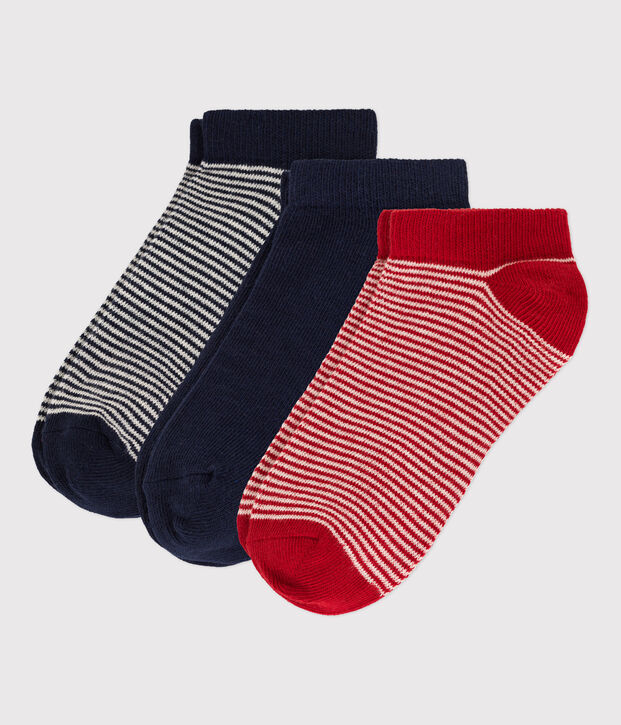 Set mit 3 Paar Kindersocken f&uuml;r Jungen und M&auml;dchen vielfarbig