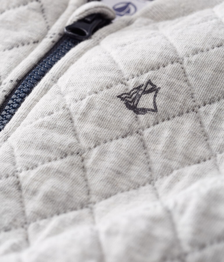 Baby-Cardigan aus gestepptem Doppeljersey f&uuml;r Jungen grau