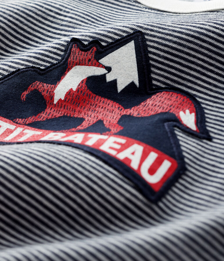 Baby-T-Shirt f&uuml;r Jungen blau/weiss