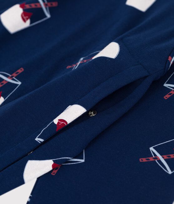 Still-Pyjama Tajinebanane × Petit Bateau blau MEDIEVAL/weiss MULTICO