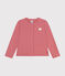 Kinder-Cardigan aus Molton für Mädchen rosa ROSEWOOD