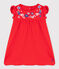 Besticktes Baby-Mädchen-Kleid rot PEPS