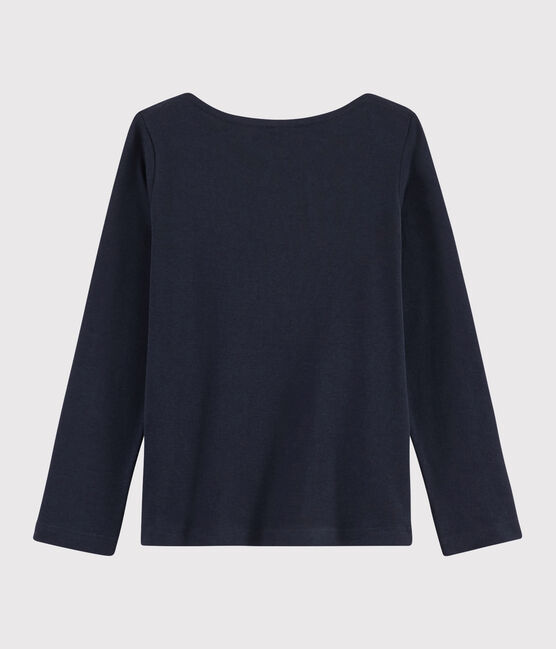 Kinder-T-Shirt mit Siebdruck für Mädchen blau SMOKING