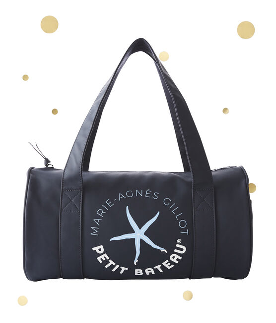 Sac polochon. Petit bateau x Marie-Agnès Gillot blau SMOKING