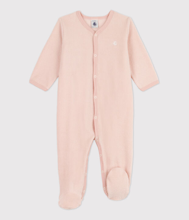 Baby-Strampler aus Frottee rosa