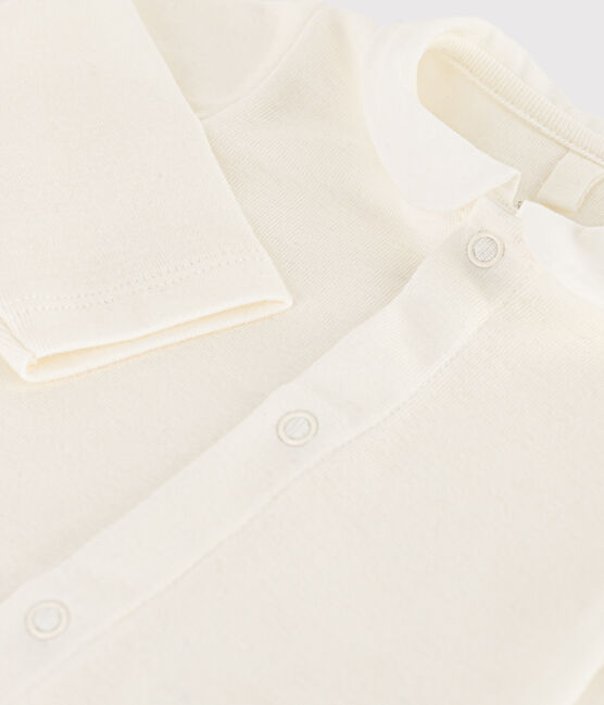 Baby-Body aus Baumwolle mit Kragen weiss MARSHMALLOW