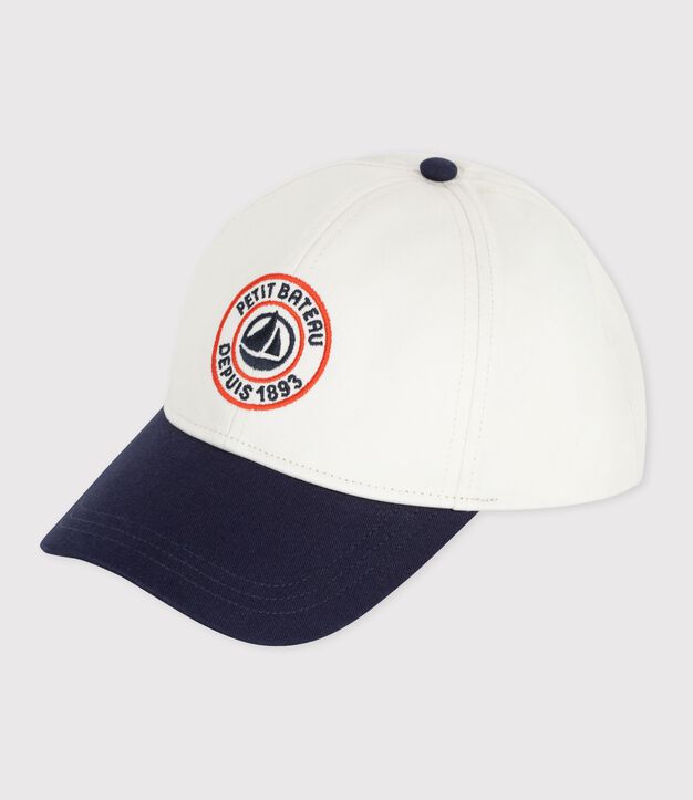 Kinder-Kappe aus Baumwolle blau/blau