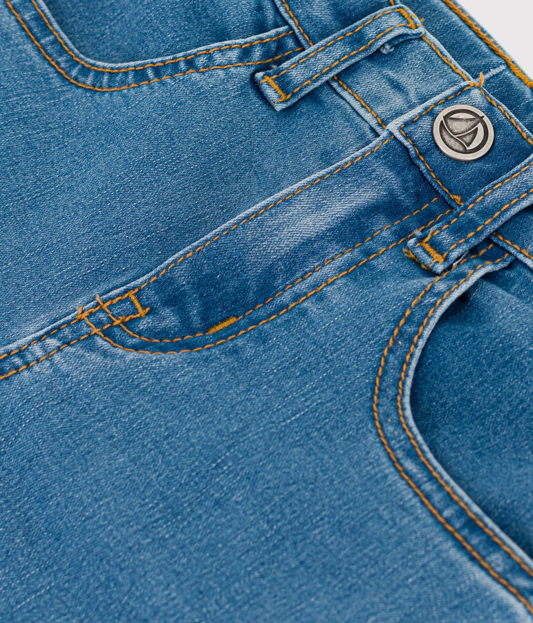 Kinderhose aus Denim in Slim-Fit-Passform f&uuml;r M&auml;dchen blau