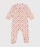 Strampler aus Nicki mit Blumenmotiv rosa SALINE/weiss MULTICO