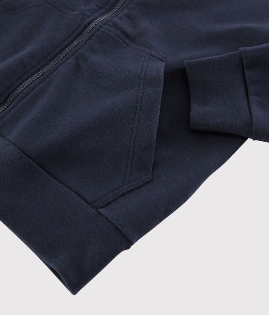 Kinder-Kapuzenshirt mit Reißverschluss aus Baumwolle für Jungen blau SMOKING