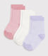 3er-Set Baby-Socken aus Baumwolle mit Ringelstreifen