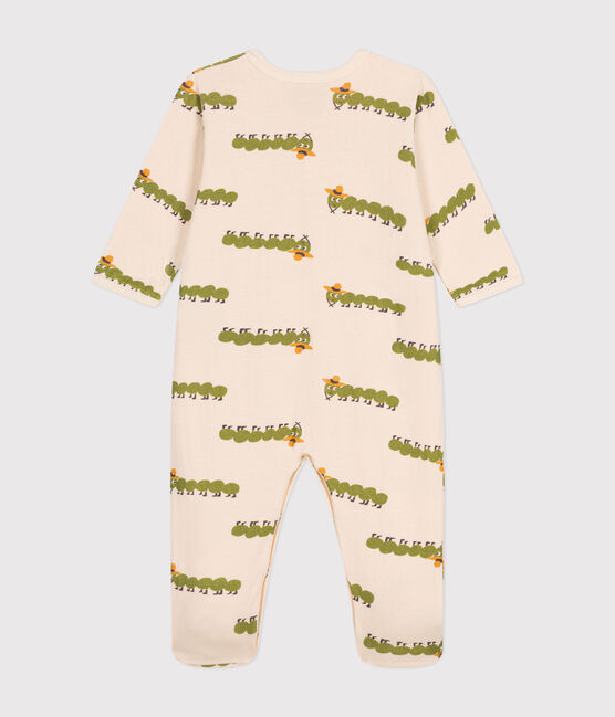 Baby-Strampler aus Baumwolle mit Tier-Printmotiv weiss AVALANCHE/ MULTICO