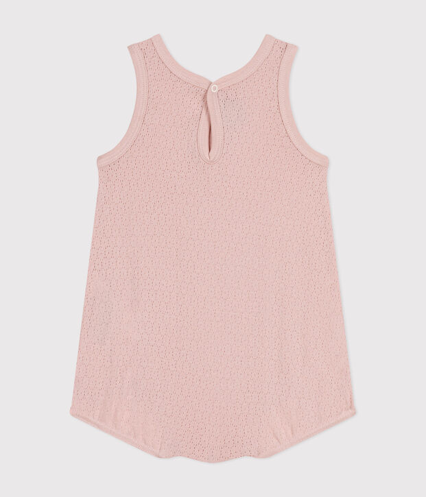 Kurzer Baby-Overall aus Baumwolle rosa