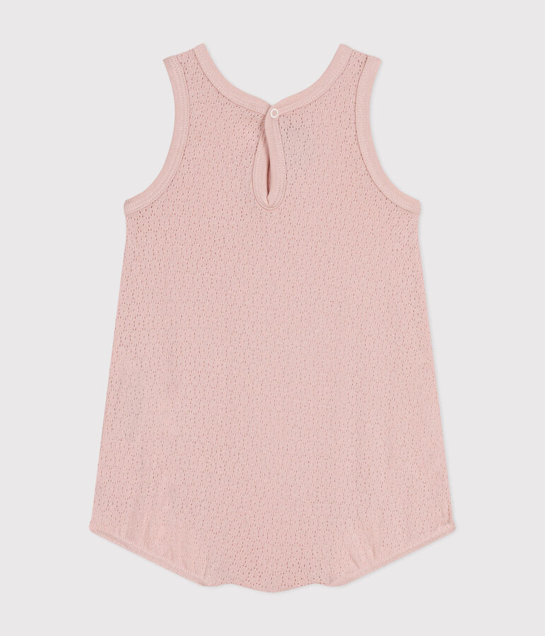 Kurzer Baby-Overall aus Baumwolle rosa