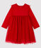 Langärmeliges Baby-Kleid für Mädchen rot TERKUIT