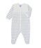 Dors bien bébé rayé weiss LAIT/grau POUSSIERE