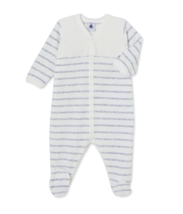 Dors bien b&eacute;b&eacute; ray&eacute; weiss/grau