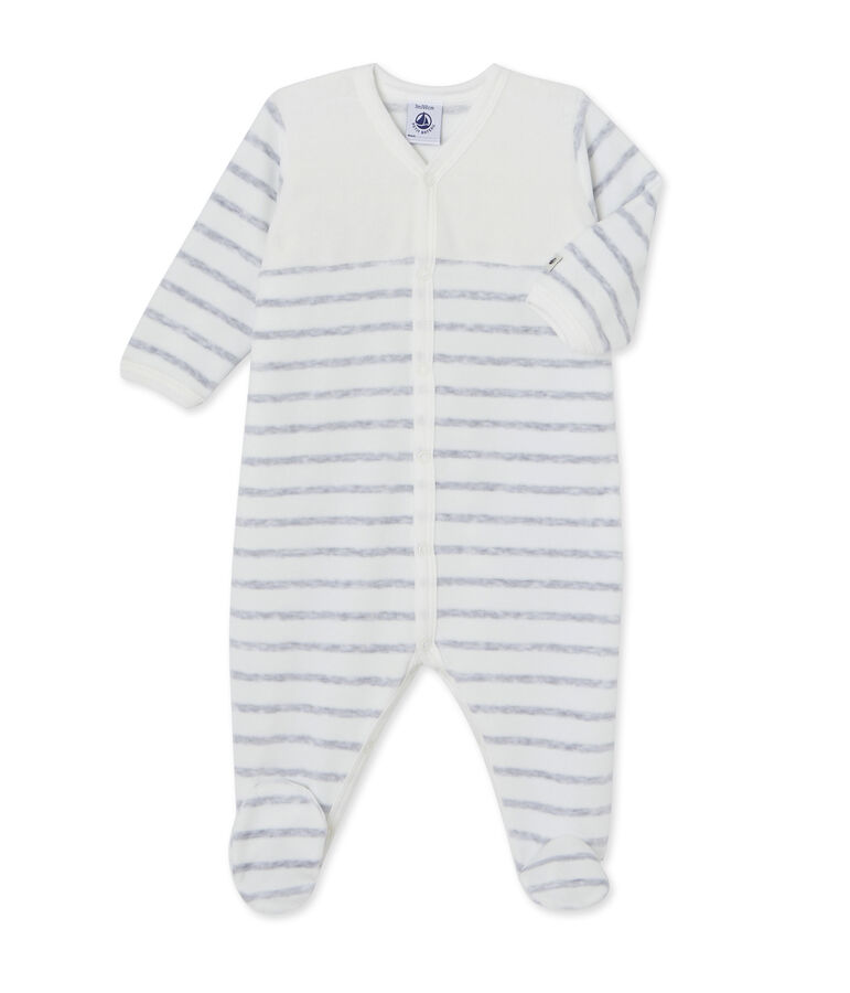 Dors bien b&eacute;b&eacute; ray&eacute; weiss/grau