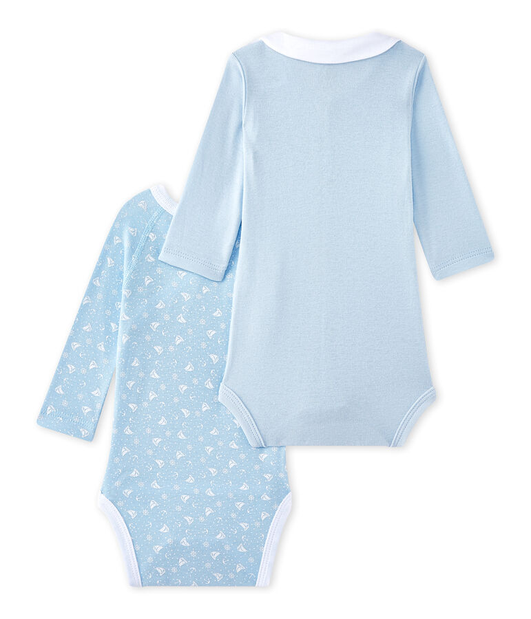 Baby-Jungen-Bodys f&uuml;r Neugeborene im 2er-Set weiss LOT