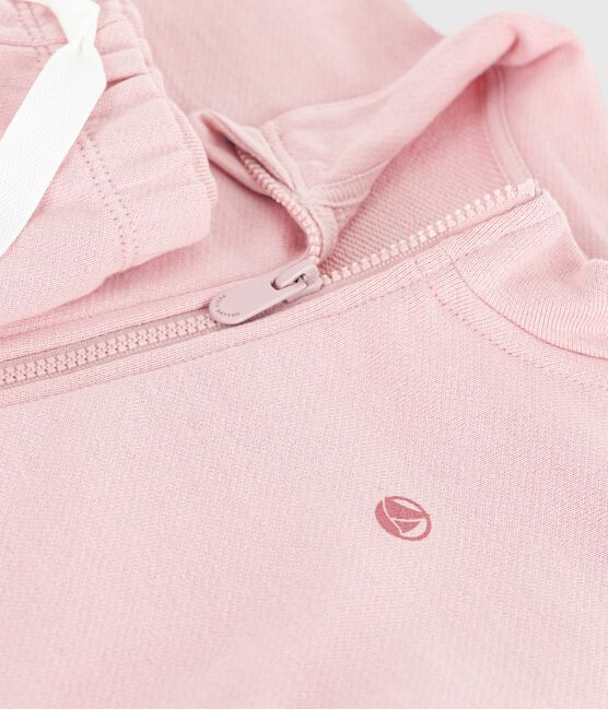 Baby-Set Sweatshirt und Hose aus einfarbiger Baumwolle rosa JOLI