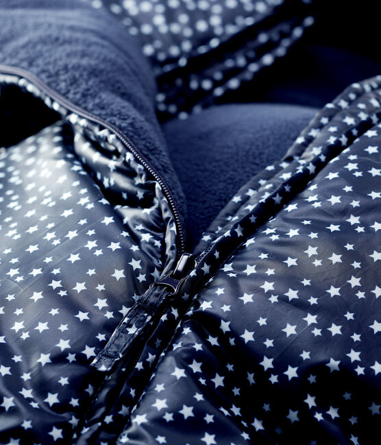 Baby-Fliegeroverall mit Muster blau SMOKING/weiss MARSHMALLOW