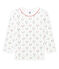 Jungen-Langarmshirt mit Aufdruck weiss LAIT/weiss MULTICO