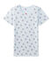 T-shirt fille imprimé en jersey stretch blau FRAICHEUR/weiss MULTICO