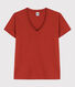 Damen-T-Shirt LE DROIT mit V Ausschnitt aus Baumwolle