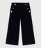Kinder-Hose aus einfarbigem Fein-Cord blau SMOKING