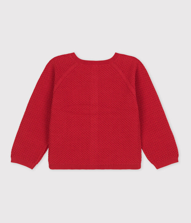 Kinder-Cardigan aus Baumwolle f&uuml;r M&auml;dchen rot