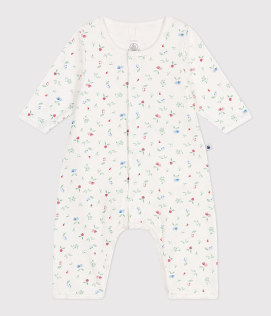 Baby-Bodyjama ohne Füßchen aus Baumwolle mit Frucht-Motiv weiss MARSHMALLOW/weiss MULTICO