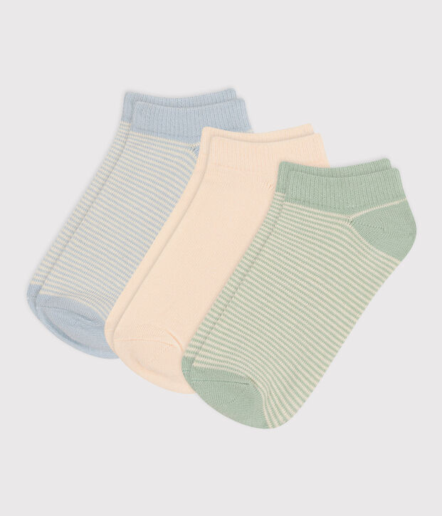 3er-Set Kindersocken mit Ringelstreifen aus Baumwolle vielfarbig