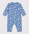 Pyjama b&eacute;b&eacute; en coton sans pieds imprim&eacute; c&oelig;urs blau/weiss