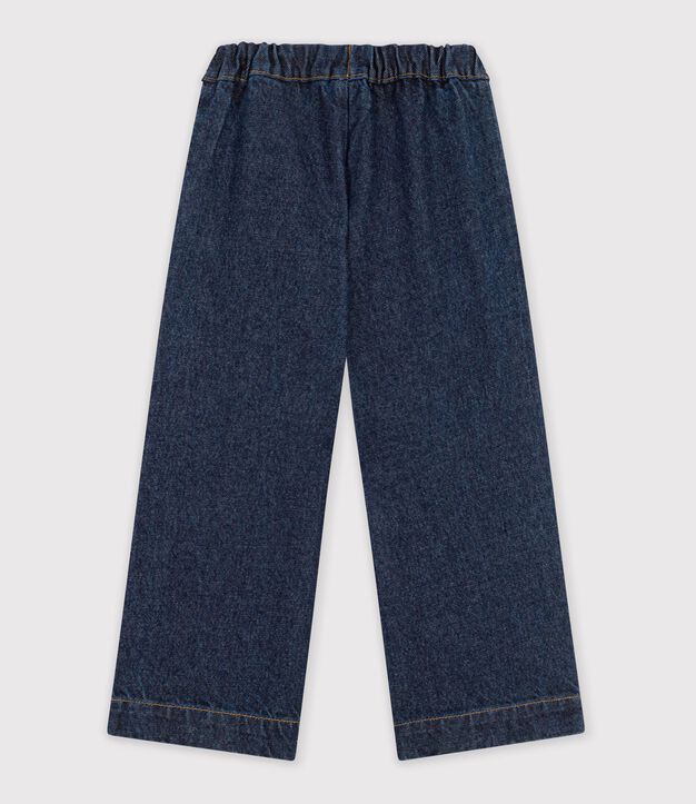 Kinder Wide Leg-Hose aus Denim blau