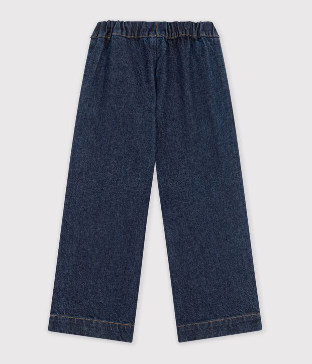 Kinder Wide Leg-Hose aus Denim blau