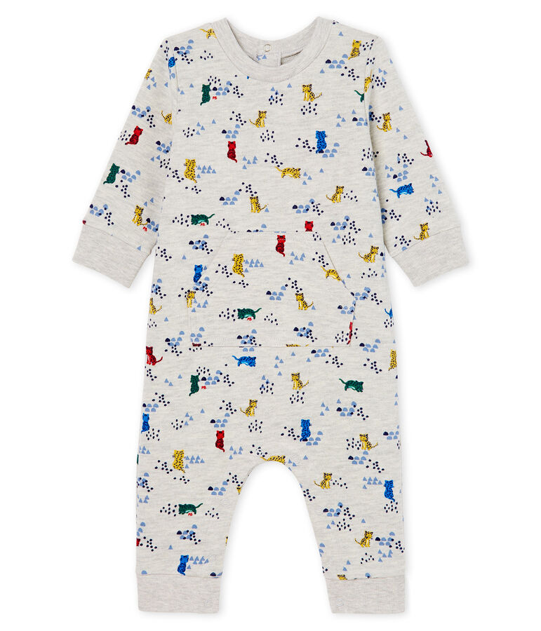 Gemusterter Baby-Langoverall f&uuml;r Jungen grau/vielfarbig