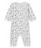 Baby-Strampler ohne Fuß aus Rippstrick für Mädchen weiss MARSHMALLOW/weiss MULTICO