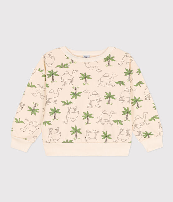 Kinder-Sweatshirt aus Molton weiss AVALANCHE/ MULTICO