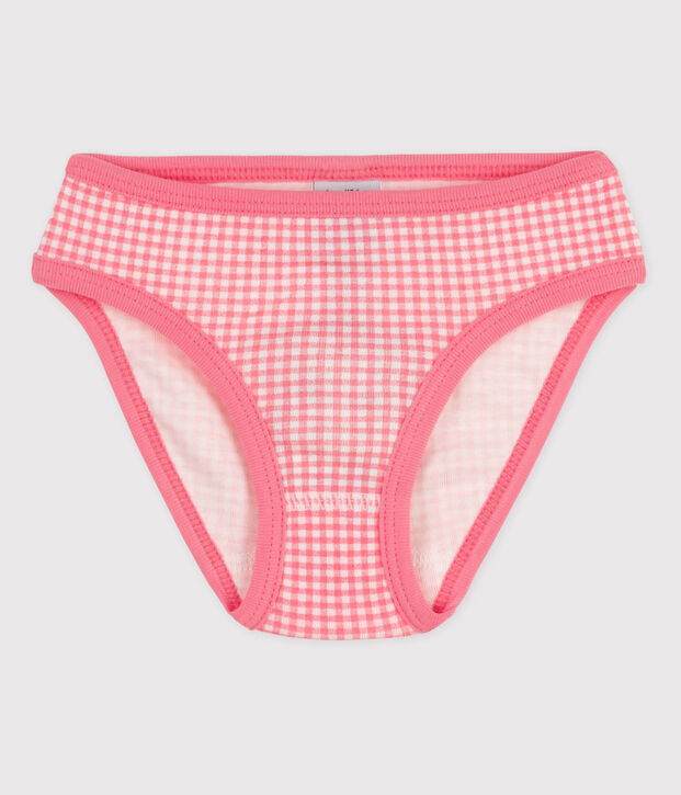 Baumwoll-Slips f&uuml;r M&auml;dchen weiss/rosa