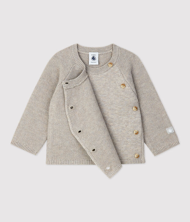 Baby-Cardigan aus Woll-/Baumwollstrick FALAISE CHINE