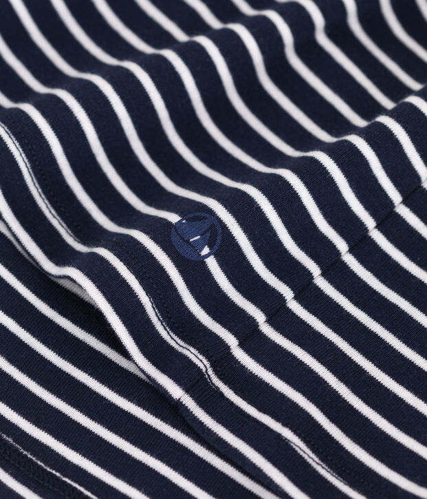 Damen-T-Shirt L'Iconique aus Baumwolle mit Streifen blau/weiss