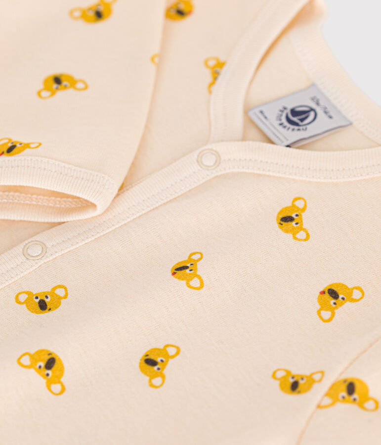 Baby-Strampler ohne F&uuml;&szlig;e aus Baumwolle weiss AVALANCHE/ MULTICO